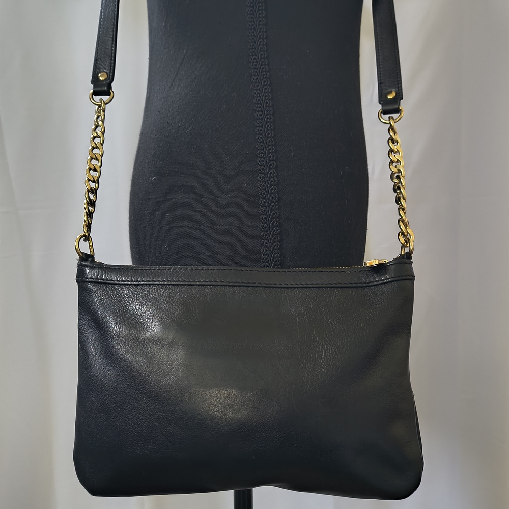 Y2K Juicy Couture Black Genuine Leather Studded Crossbody Bag - Picture 5 of 10